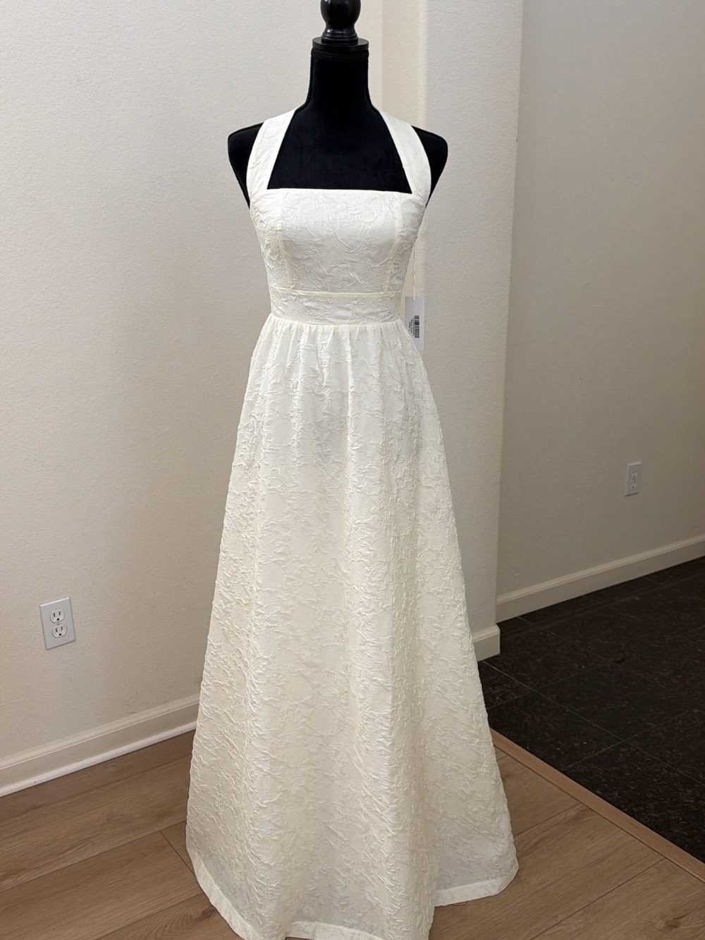 Reformation Edessa Ivory Halter Maxi Dress NWT Size 2 Bridal